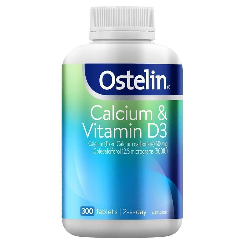 Ostelin Calcium & Vitamin D - D3 for Bone Health + Immune Support - 300 Tablets 