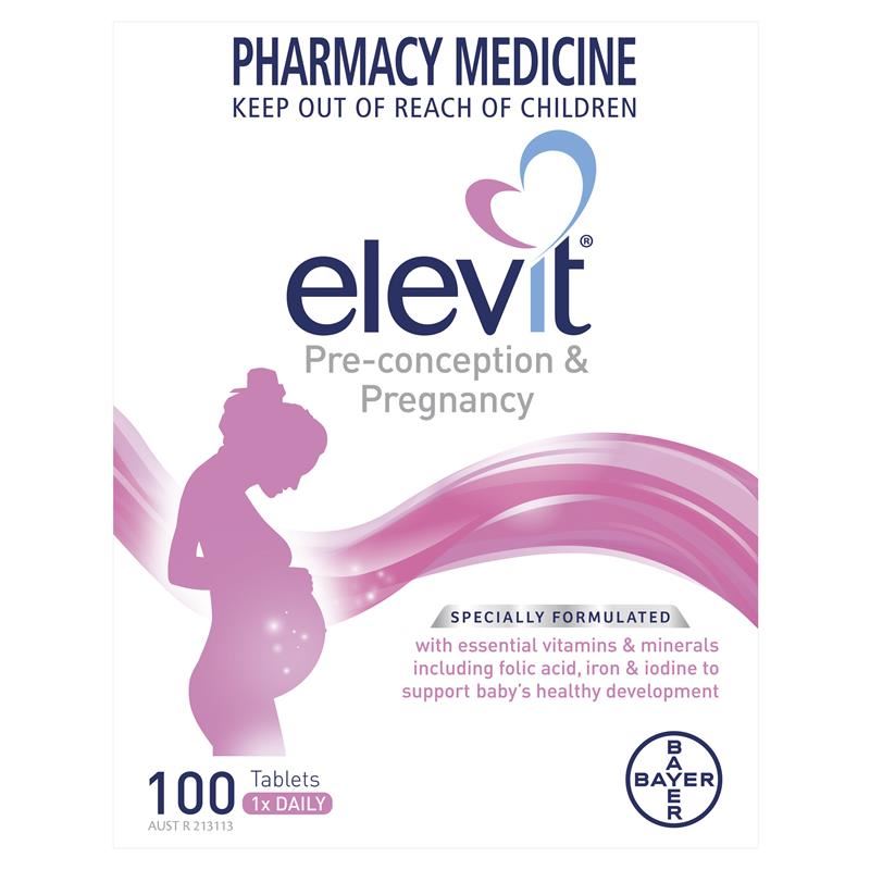 Elevit Pre-conception & Pregnancy Multivitamin 100 Tablets (100 Days)