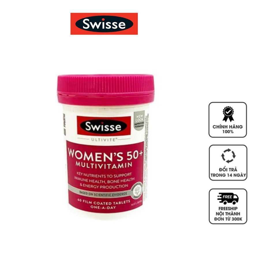 Vitamin cho phụ nữ trên 50 tuổi Swisse Womens Ultivite 50+, 90 viên