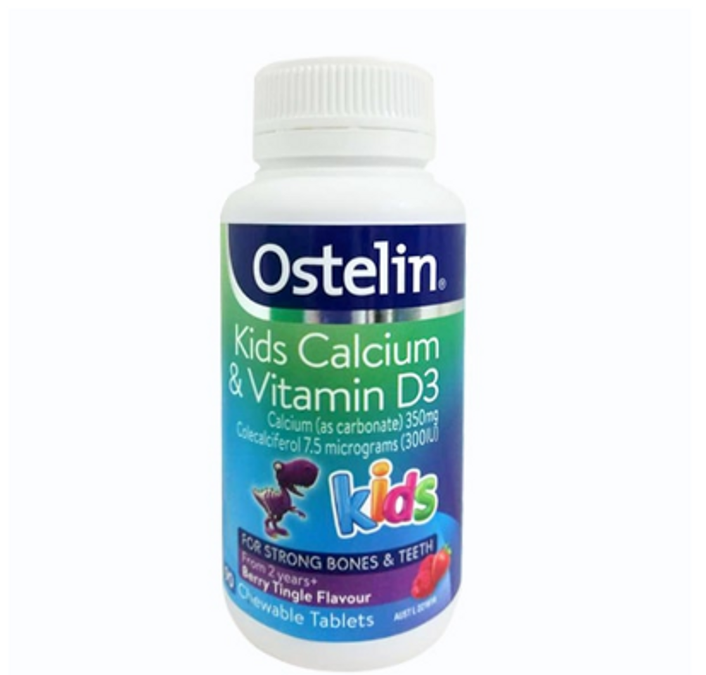 Viên nhai Ostelin Kids Calcium & Vitamin D3 cho bé 90 viên