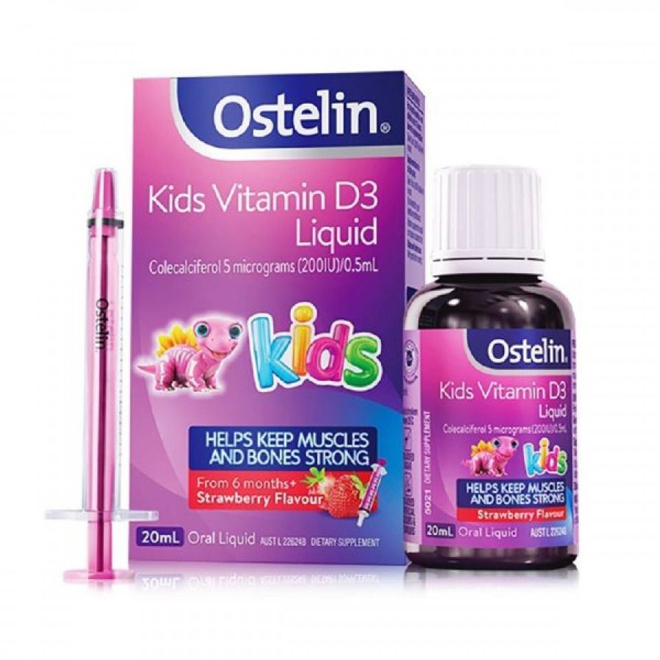 Vitamin D Ostelin Liquid Kids – Vitamin Dạng Nước Cho Trẻ, 20ml