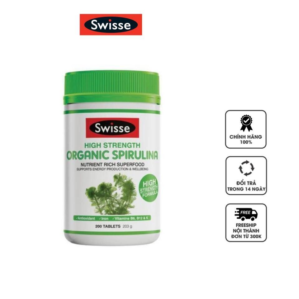 Viên uống tảo xoắn hữu cơ Swisse Organic Spirulina, 100 viên