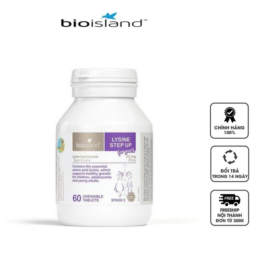 Viên Bio Island Lysine của Úc cho trẻ từ 6 tuổi trở lên, 60 viên