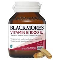 Blackmores Vitamin E 1000IU Cholesterol Health 30 Capsules