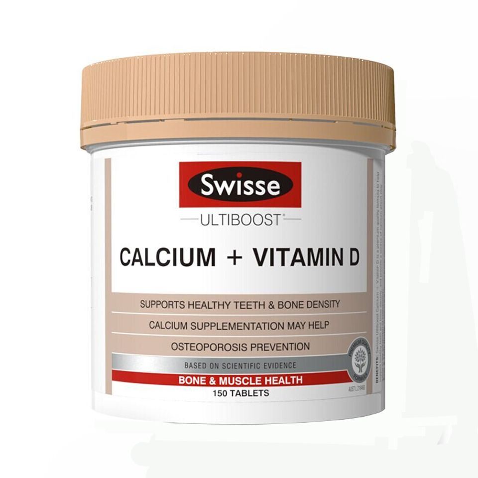 Viên Uống Bổ Sung Canxi Swisse Calcium + Vitamin D Của Úc, 150 viên