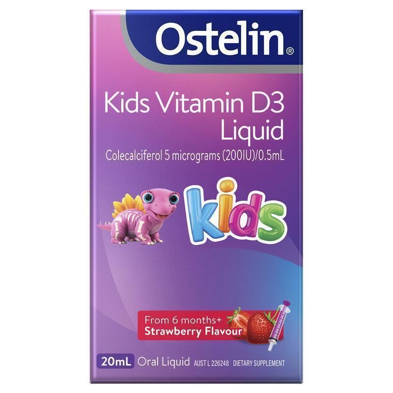 Ostelin Kids Vitamin D Liquid - D3 for Childrens Bone Health & Immune Support - 20mL