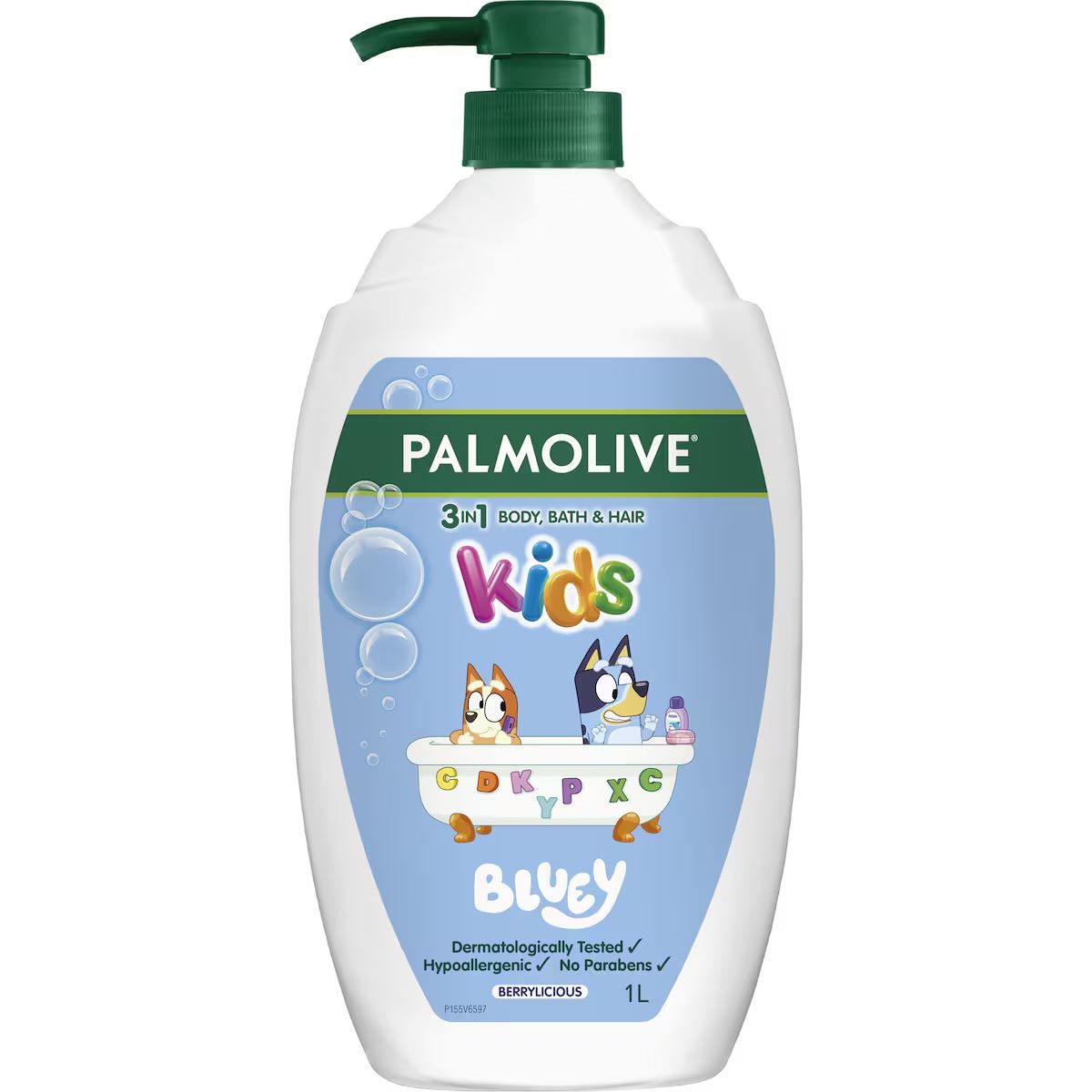 Palmolive Kids 3 In 1 Bluey Body Wash Bath & Hair 1l